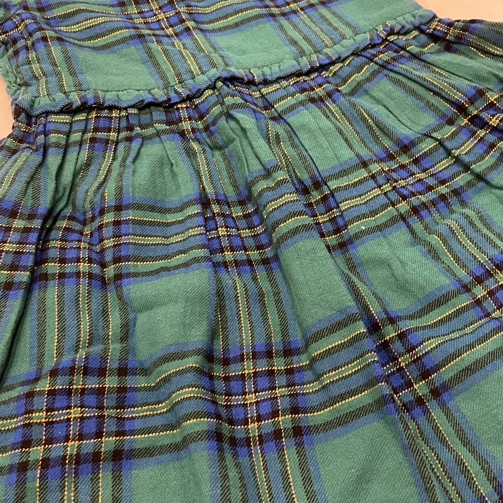 Cat & Jack Blue and Green Plaid Holiday Dress Size 4T - Picture 6 of 6